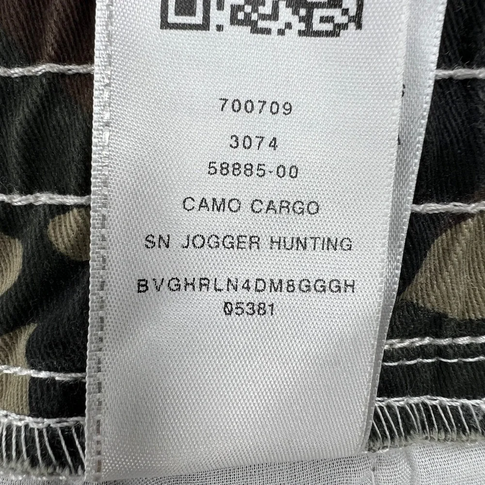 True Religion Camo Cargo Jogger Pants Mens Large Green Brown Hunting Streetwear